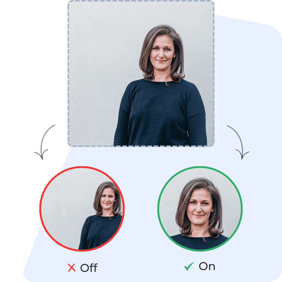 AI-powered image alignment and crop preview